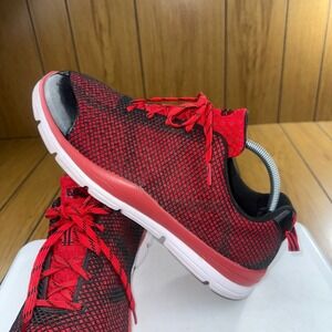 Dr Comfort Jason Mens Red Black Mesh Athletic Walking Shoes 11 XW 77770